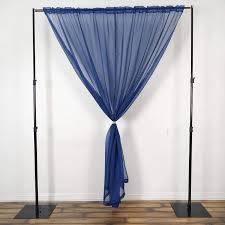 Blue navy curtains drapes you can love in 2021 wayfair. 2 Pcs 9 Feet Navy Blue Organza Backdrop Window Drapes Curtains Panels