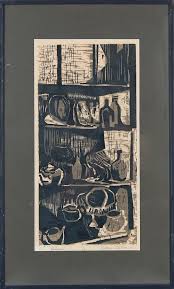 Wallace Collier (20th C.) American, Block Print sold at auction