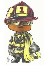 Chibi Firefighter Original Cartoon Sketch 8 5x11 Cartoon Sketches Firefighter Drawing Firefighter