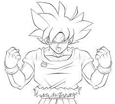 He is voiced by masako nozawa in the japanese version of the anime, by the late kirby morrow in the ocean english dub, and by sean schemmel in the funimation english dub. Cool Goku Ultra Instinct Coloring Pages Coloring And Drawing