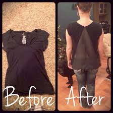 Diy Refashion Too Small Basic Tshirt Added Some Extra Material On The Back Refashion Clothes Diy Clothes Tshirt Refashion