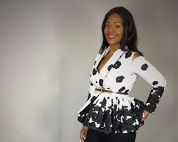 Black And White African Print Dress New In Black And White African Print Cold Shoulder Blazer Top Ankara Clothing African Clothing Dashiki Handmade Clothi Fashion African Fashion African Clothing