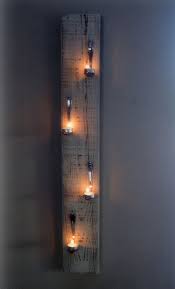 Tea Light Wall Art Great For Mood Lighting Want To Mount Some Of These Directly Onto Our Poles On Th Light Wall Art Diy Wood Candles Wood Candle Holders Diy