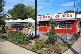 In addition to ice cream, main street creamery carries a variety of baked goods, sweet treats, coffee drinks. Milkjam Ice Cream Hot Dogs