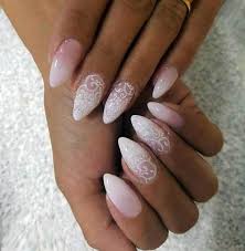 Gelinler Icin Tirnak Modeli Bride Nails Bridal Nails Lace Nails