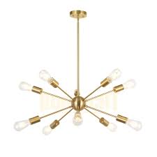 See more ideas about ceiling light fittings, light fittings, light. Bonlicht Sputnik Chandelier 10 Light Brushed Brass Modern Pendant Lighting Gold Industrial Vintage Ceiling Light Fixture Buy Online In Aruba At Aruba Desertcart Com Productid 105507436