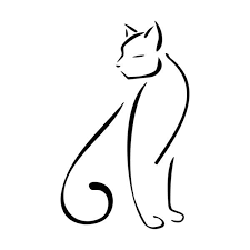 Dessin de chat en version kawaii. Cat Outline Tattoos Pinterest Cat Tattoo Designs Cat Tattoo Simple Black Cat Tattoos