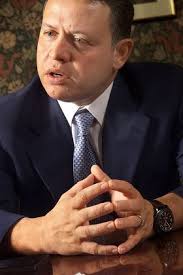 King Abdullah Jordan Being Interviewed By Editorial Stock Photo