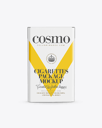 Download Flip Top Hard Pack Cigarette Case Mockup In Box Mockups On Yellow Images Object Mockups