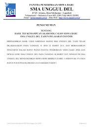 273664230 ujian saringan tahun 1 1 pdf. Berita Terbaru Hasil Ujian Akademik Sma Unggul Del 2019 Silahkan Dicek Nama Kalian Dengan Cermat Ruang Para Bintang Berbagi Informasi Tentang Ptn Dan Pembahasan Soal Soal