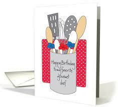 Hilarious birthday wishes & messages for a friend. Birthday To Gourmet Chef Cooking Utensils And Wallaper Card 1054323
