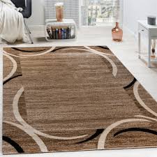 Hochwertige, einfarbige teppiche sind eine bereicherung für viele räume. Wohnzimmer Teppich Bordure Kurzflor Meliert Modern Hochwertig Schwarz Braun Kaufen Bei Diva Teppich Center