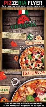 Pizzeria Italian Restaurant Ad Flyer Template Restaurant Ad Menu Design Inspiration Flyer