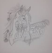 Aztec Horse Drawing Doodling In Class Horse Drawing Art Art Inspiration