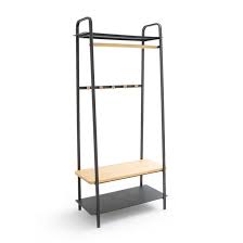 Vestiaire Penderie En Bois Et Metal Estivar Penderie Bois Armoire En Acier Tringle Vetement