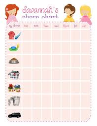 Sooo Sweet Disney Princess Chore Chart Printable By