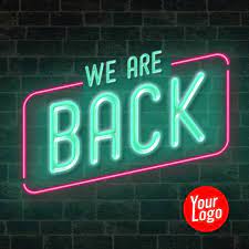 We Are Back Instagram Neon Animation Video In 2021 Business Flyer Business Flyer Templates Flyer