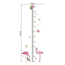 Us 3 16 24 Off Flamingo Height Measure Stickers Kids Growth Chart Decal Self Adhesive Home Decor Mural Vinyl Cartoon Baby Stadiometers Stickers In