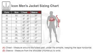 Icon Motorcycle Jacket Size Chart Bedowntowndaytona Com