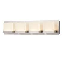 Maybe you would like to learn more about one of these? Home Decorators Collection Alberson Collection 4 Light Brushed Nickel Led Vanity Light With Frosted Acrylic Shade 28025 Hbu The Home Depot Bar Lighting Bathroom Light Bar Vanity Light Bar