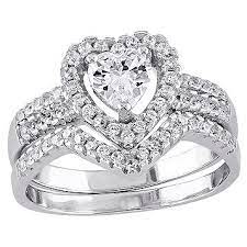 Magical, meaningful items you can't find anywhere else. Fingerhut Sofia B Sterling Silver Heart Cz Halo Bridal Set