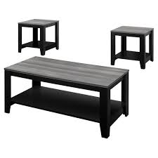 Cover or store inside during inclement weather and when not in use. Monarch Specialties Monarch Table Set Black With Grey Top Set Of 3 Rona