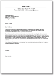 Security Officer Cover Letter Sample Security Guards Companies