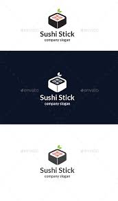 sushi stick logo logo design template abstract logo geometric logo