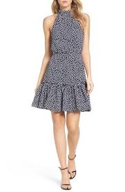 Free Shipping And Returns On Betsey Johnson Halter Dress At Nordstrom Com This Halter Dress Accentuates The Fashion Chic Summer Dresses Work Dresses For Women