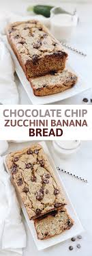 A Healthy Summer Treat With A Serving Of Zucchini Mixed Into This Sweet And Delicious Chocolat Zucchini Banana Bread Chocolate Chip Bread Zuchinni Banana Bread