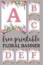 Floral Free Printable Alphabet Letters Banner - Paper Trail Design ...