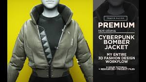 On the other hand, if you are looking for a garment with its own personality, that will be the leather biker jacket, reinvented throughout its. New Course Cyberpunk Bomber Jacket 3d Fashion Design Course Youtube