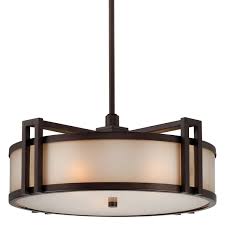 Metropolitan Underscore 18 3 Light Drum Pendant In Cimmaron Bronze