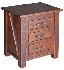 One way furniture provides attractive, affordable nightstands, bedside tables, bedroom side tables, and night stands that are practical and stylish accents to your existing bedroom. Up To 33 Off Early American Rustic 3 Drawer Nightstand In Rustic Cherry Amish Outlet Store