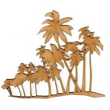 In fact, palm tree wood is used as an ingredient or building palm trees are readily used as a building material for house walls, rafters and roofing. Row Of Palm Tree Mdf Wood Shape For Altered Art And Craft Projects