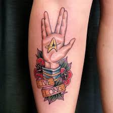 Star trek nemesis movie temporary tattoo official 2002 film promo item new spock. My Star Trek Tattoo Done By Marielle At The Amber Tattoo In Oslo Norway Tattoos