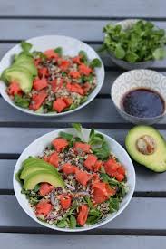 Salade Thai Saumon Fume Avocat Quinoa Rachel Cuisine Salade Saumon Salade Thai Rachel Cuisine
