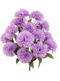 12 Pieces Of Artificial Lavender Carnation Bushes With 14 Carnation Flowers Click On The Image For Additional De Artificial Flowers Carnation Flower Flowers