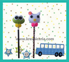 Boneka tangan dari kain flanel. Hiasan Pensil Unik Dari Kain Flanel Dan Cara Membuatnya