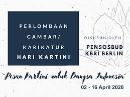 Ucapan selamat hari kartini saja tidaklah cukup. Lomba Gambar Karikatur Hari Kartini 2020