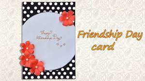 Pink and white bordered floral friendship day card. Handmade Friendship Day Card Idea Diy Friendship Day Card Youtube