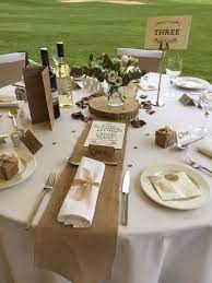 20 Rustic Burlap Wedding Table Decor Ideas Roses Rings Part 2 Burlap Wedding Table Rustic Burlap Wedding Burlap Table Runners Wedding