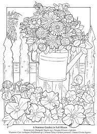 Sunny rose garden coloring page. Pin By Suzan Ozturk On Primavera Garden Coloring Pages Summer Coloring Pages Flower Coloring Pages