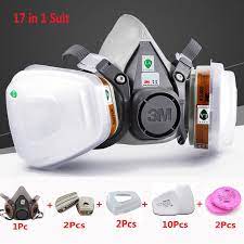 3m 6200 Half Face Painting Spraying Respirator Gas Mask 17 In 1 Suit Safety Work Filter Dust Mask Gas Mask Mask Gas