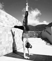 Stand On The Wall Play Around And Try To Move Your Legs From Your Center The Transitions In And Out Of The Pose Are More Wall Yoga Beautiful Yoga Yoga Sutras