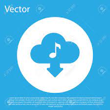 While many people stream music online, downloading it means you can listen to your favorite music without access to the inte. Blue Cloud Download Music Icon Isolated On Blue Background Music Streaming Service Sound Cloud Computing Online Media Streaming Audio Wave White Circle Button Flat Design Vector Illustration Royalty Free Cliparts Vectors And