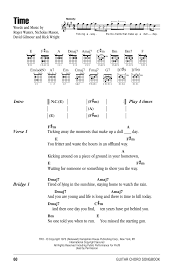 Maybe you would like to learn more about one of these? Time Sheet Music Pink Floyd Guitar Chords Lyrics