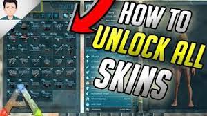 Ark How To Unlock All Skins In 2 Seconds Ark Survival Evolved Unlock All Skins Command Youtube