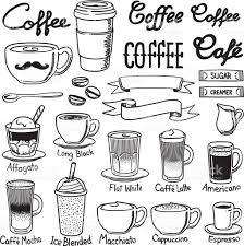 Coffee Icon Sets Royalty Free Stock Vector Art Coffee Icon Coffee Doodle Icon Set