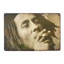 Placa decorativa BOB MARLEY, Metal, Multicolor